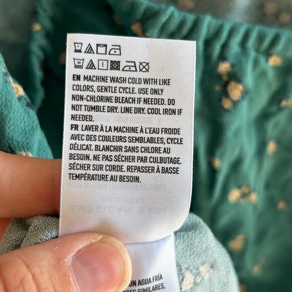 American Eagle Womens Floral Print Spaghetti Strap Lace Trim Cami Tank Top Small - Picture 7 of 9